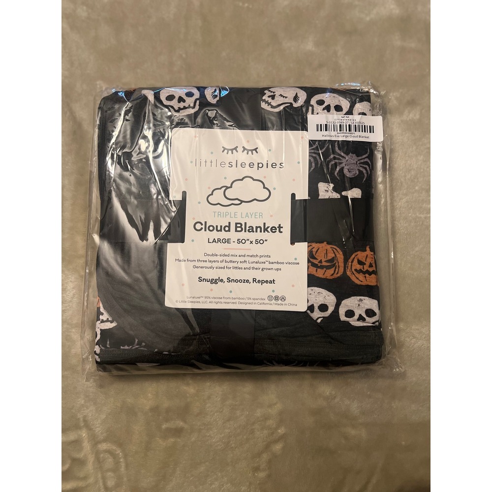 NWT Little Sleepies Hallows Eve Large Cloud Blanket NEW
